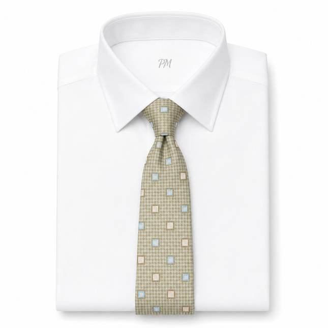 Classic Patterned Necktie and Pocket Square