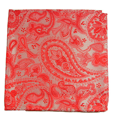 Red Paisley Silk Pocket Square Paul Malone Pocket Square - Paul Malone.com