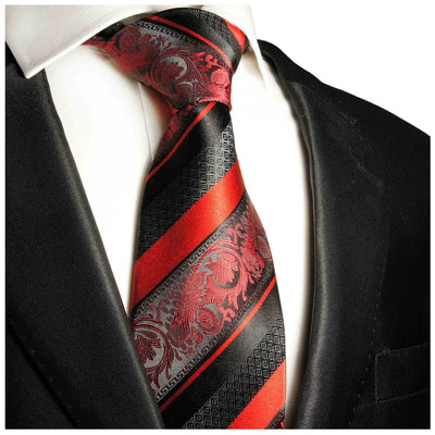 Red and Black Silk Necktie by Paul Malone Paul Malone Ties - Paul Malone.com