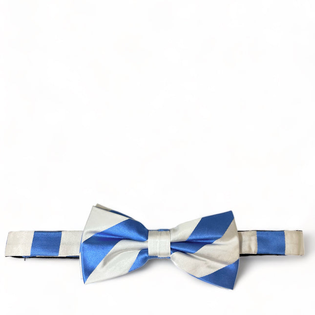 Sky Blue and White Silk Bow Tie Paul Malone Bow Ties - Paul Malone.com