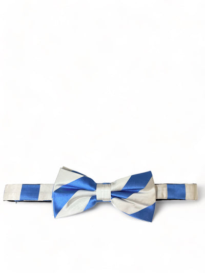 Sky Blue and White Silk Bow Tie Paul Malone Bow Ties - Paul Malone.com