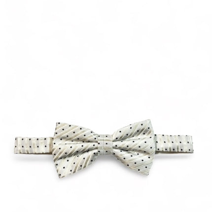 White and Black Silk Bow Tie and Pocket Square Set Paul Malone Bow Ties - Paul Malone.com