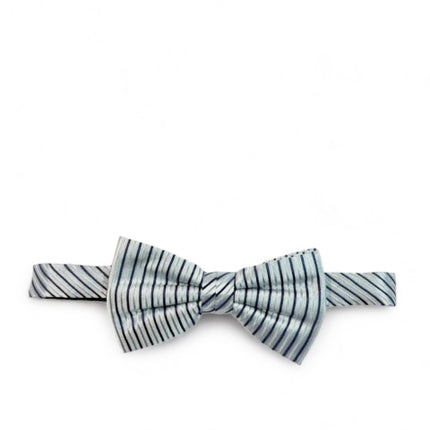 Blue Striped Silk Bow Tie and Pocket Square Set Paul Malone Bow Ties - Paul Malone.com