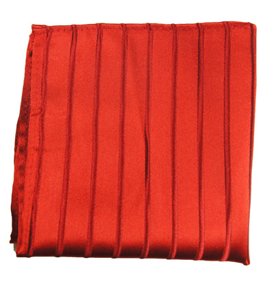 Red Striped Silk Pocket Square Paul Malone Pocket Square - Paul Malone.com