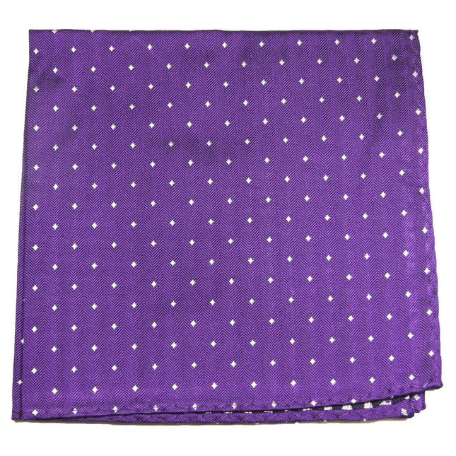 Purple Polka Dot Silk Pocket Square Paul Malone Pocket Square - Paul Malone.com
