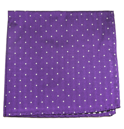 Purple Polka Dot Silk Pocket Square Paul Malone Pocket Square - Paul Malone.com