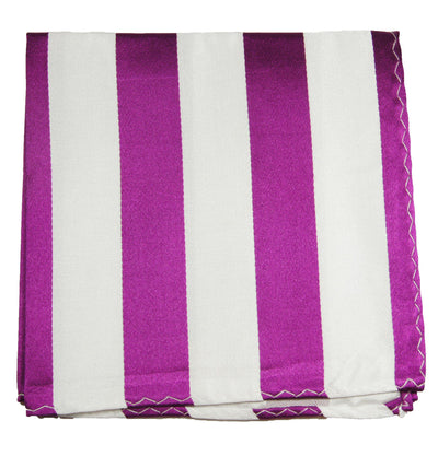 Purple and White Striped Silk Pocket Square Paul Malone Pocket Square - Paul Malone.com