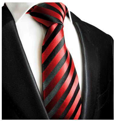 Red and Black Striped Silk Necktie by Paul Malone Paul Malone Ties - Paul Malone.com