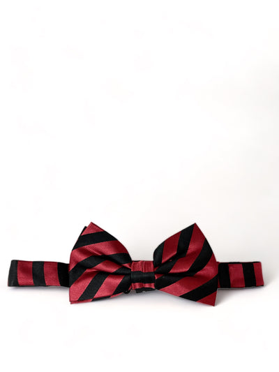 red mesh bow tie - wool - CINABRE Paris