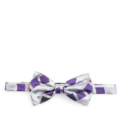Purple Checkered Silk Bow Tie Paul Malone Bow Ties - Paul Malone.com