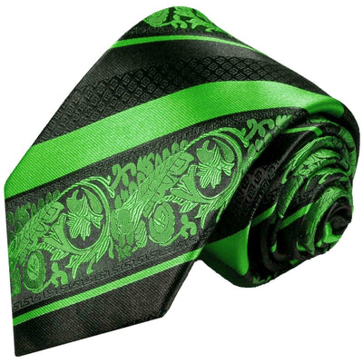 Green and Black Silk Necktie by Paul Malone Paul Malone Ties - Paul Malone.com