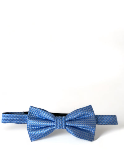 Blue Patterned Silk Bow Tie Paul Malone Bow Ties - Paul Malone.com