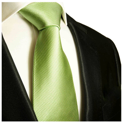 Solid Summer Green Necktie Set in 100% Silk Paul Malone Ties - Paul Malone.com