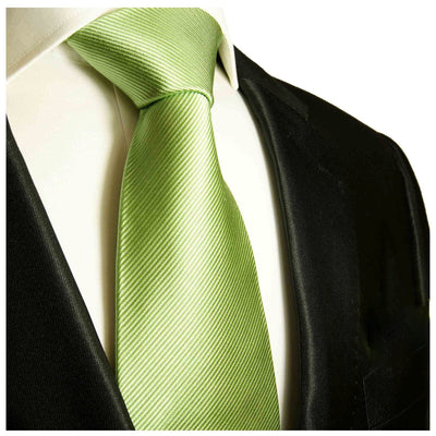 Solid Summer Green Necktie in 100% Silk Paul Malone Ties - Paul Malone.com