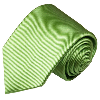 Solid Summer Green Necktie Set in 100% Silk Paul Malone Ties - Paul Malone.com