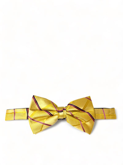 Yellow and Pink Silk Bow Tie Paul Malone Bow Ties - Paul Malone.com