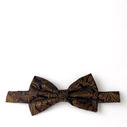 Bombay Brown and Black Paisley Silk Bow Tie and Paul Malone Bow Ties - Paul Malone.com