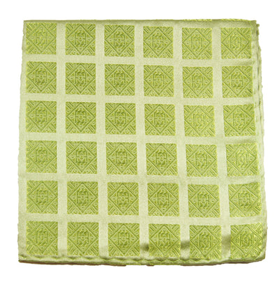 Green Checkered Silk Pocket Square Paul Malone Pocket Square - Paul Malone.com