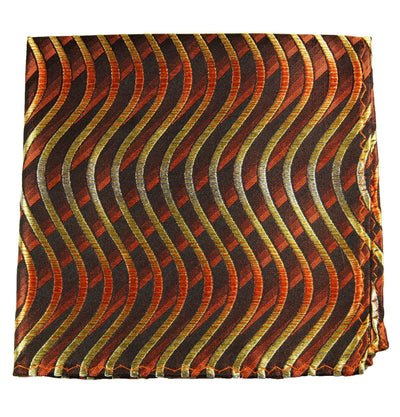 Brown and Gold Silk Pocket Square Paul Malone Pocket Square - Paul Malone.com