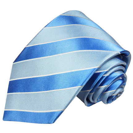 Blue Striped Silk Necktie Set by Paul Malone Paul Malone Ties - Paul Malone.com
