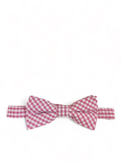 Pink Gingham Cotton Bow Tie by Paul Malone Paul Malone Bow Ties - Paul Malone.com