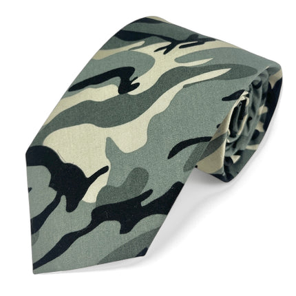 Grey Camouflage Cotton Tie Set Paul Malone Ties - Paul Malone.com