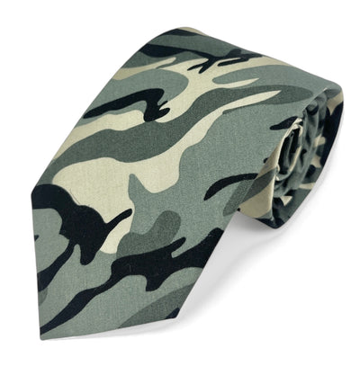 Grey Camouflage Cotton Tie Set Paul Malone Ties - Paul Malone.com