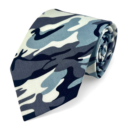 Blue Camouflage Cotton Tie Set Paul Malone Ties - Paul Malone.com