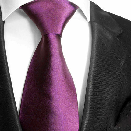 Solid Mellow Mauve Purple Silk Necktie Paul Malone Ties - Paul Malone.com