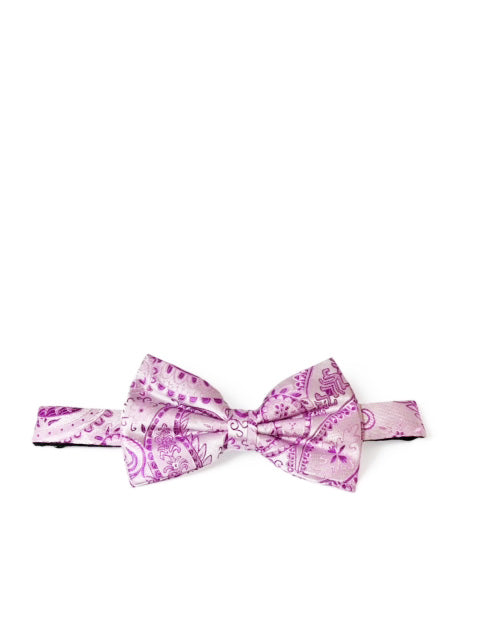 Classic Pink Paisley Silk Bow Tie Paul Malone Bow Ties - Paul Malone.com