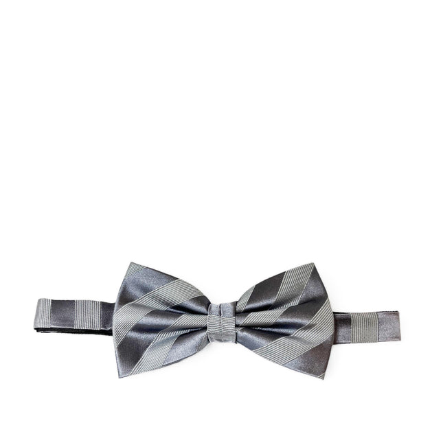 Solid Grey Silk Bow Tie Paul Malone Bow Ties - Paul Malone.com