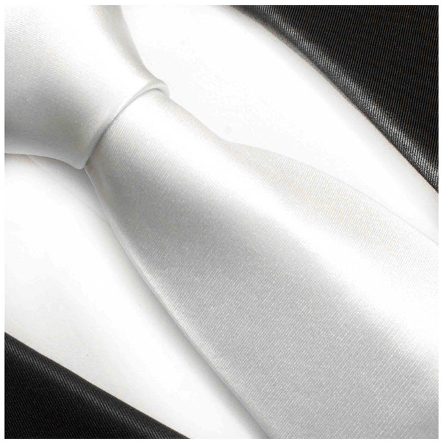 Solid White Men's Necktie Paul Malone Ties - Paul Malone.com