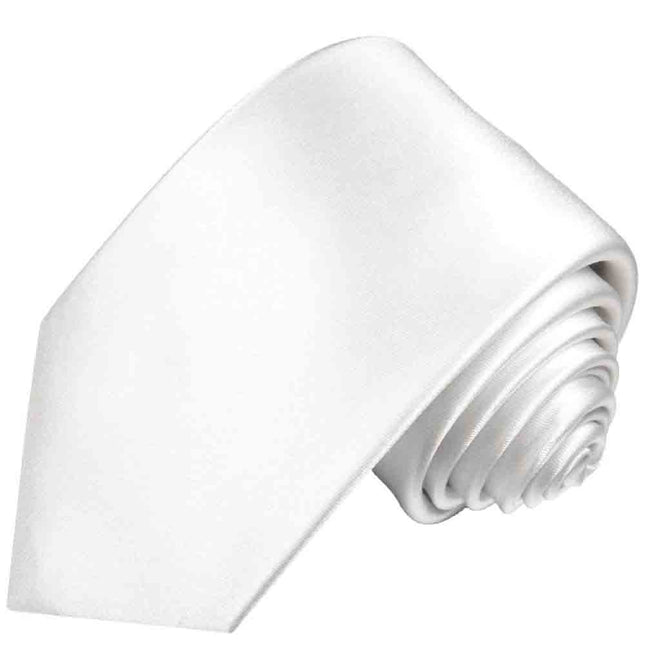 Solid White Men's Necktie Paul Malone Ties - Paul Malone.com