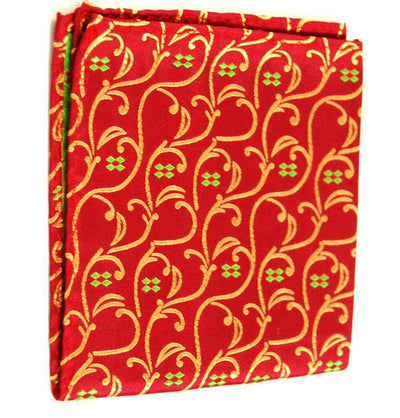 Red and Gold Vines Silk Pocket Square Paul Malone - Paul Malone.com