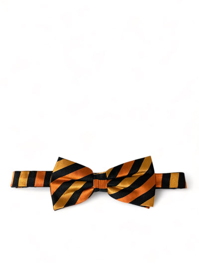 Orange and Black Silk Bow Tie Paul Malone Bow Ties - Paul Malone.com