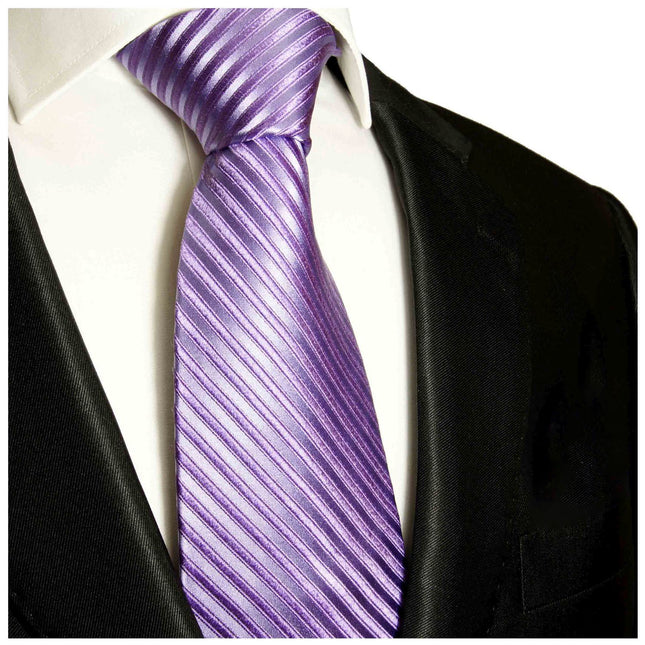 Purple Striped Silk Necktie by Paul Malone Paul Malone Ties - Paul Malone.com