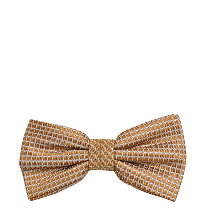 Gold Patterned Silk Bow Tie Paul Malone Bow Ties - Paul Malone.com