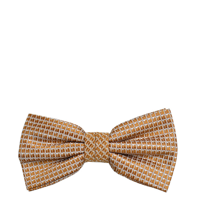 Gold Patterned Silk Bow Tie Paul Malone Bow Ties - Paul Malone.com
