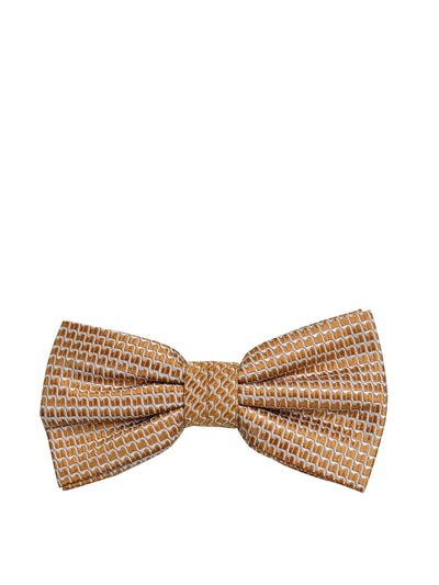 Gold Patterned Silk Bow Tie Paul Malone Bow Ties - Paul Malone.com