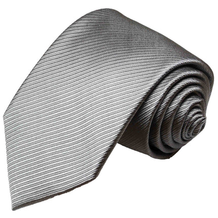 Classic Silver Grey Silk Tie Paul Malone Ties - Paul Malone.com