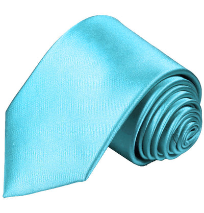 Solid Angel Blue Silk Tie and Pocket Square Paul Malone Ties - Paul Malone.com