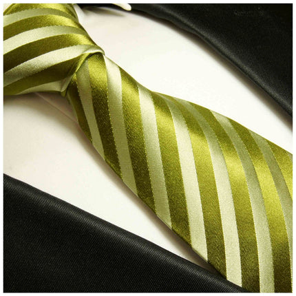 Green Striped Silk Tie and Accessories Paul Malone Ties - Paul Malone.com