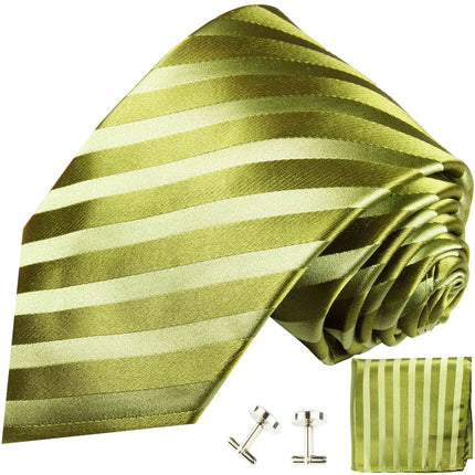 Green Striped Silk Tie and Accessories Paul Malone Ties - Paul Malone.com