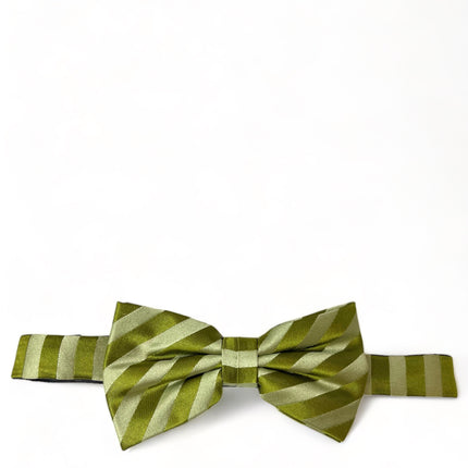 Green Striped Silk Bow Tie Paul Malone Bow Ties - Paul Malone.com