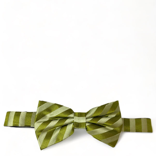 Green Striped Silk Bow Tie Paul Malone Bow Ties - Paul Malone.com