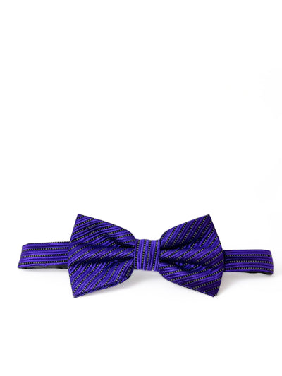 Purple Striped Silk Bow Tie Paul Malone Bow Ties - Paul Malone.com