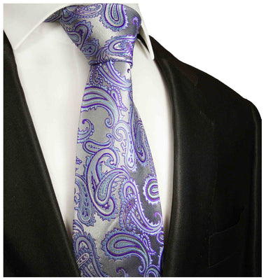 Aster Purple Paisley Wedding Tie Paul Malone Ties - Paul Malone.com