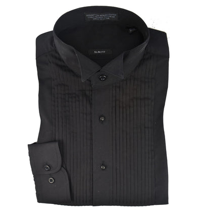 Formal Black Wing Tip Tuxedo Dress Shirt PaulMalone.com Shirts - Paul Malone.com