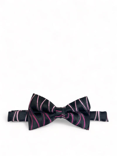 Black and Pink Bow Tie and Pocket Square Paul Malone Bow Ties - Paul Malone.com