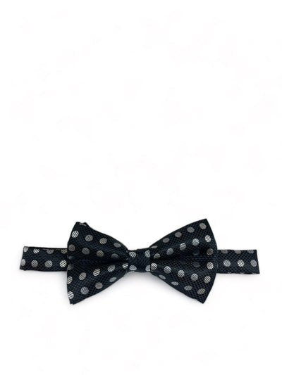 Black and Silver Polka Dot Bow Tie Set Paul Malone Bow Ties - Paul Malone.com